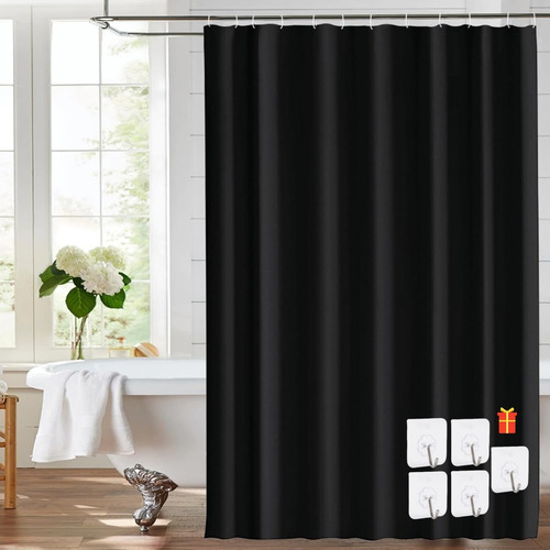 Cortina De Ducha Con Ganchos,baño Lavable Tela 180x180cm