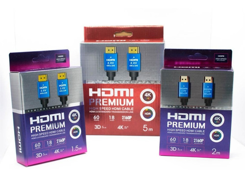 Cable Hdmi 2.0 Premium. 4k/4k Ultra 3d/lcd/tv/ps4/xbox 1.5mt