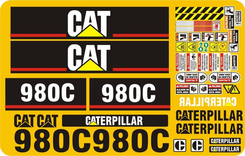Calcomanías Para Cargador Frontal Caterpillar 980c