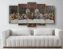 Comprar Set De 5 Cuadros Decorativo La Ultima Cena Sagrada Jesús La Ultima Cena Sagrada Bastidor De Madera