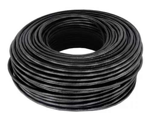 Imagen 3 de 3 de 10mts. Cable Negro Telefonico Exterior Int 4 Hilos (2 Pares)