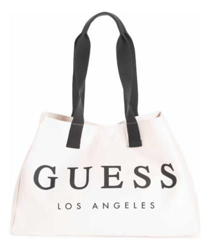 Guess Bolso Estilo Canvas Beach Tote Color Natural 21gf027a