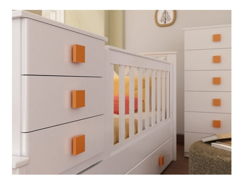 Imagen 3 de 5 de Cama Cuna Funcional Para Bebé Cruces Blanca
