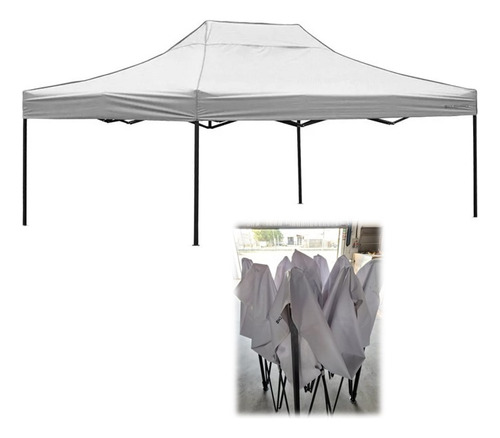 Gazebo Sombrilla Carpa Plegable 4,5x3m De Acero Autoarmable