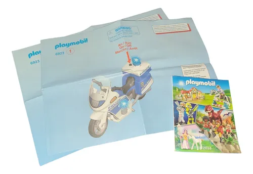 Playmobil 6923 Moto Y Policia Con Luz Led Interm City Action (Usado)