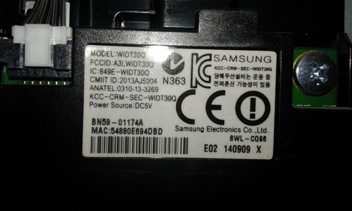 Modulo Wifi Widt30q Para Televisor Samsung Un55h6400ag (Usado)