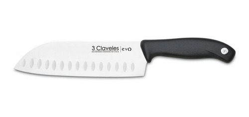 Cuchillo Santoku Alveolado 3 Claveles Acero In 18cm Evo Chef