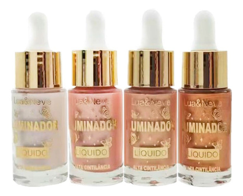 24 Iluminador Liquido Cintilante Ln02389 Lua E Neve Atacad S