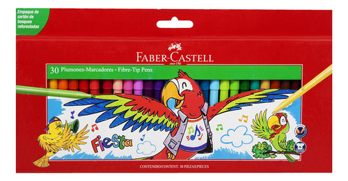 Plumones Faber Castell Fiesta Contenido 30 Piezas