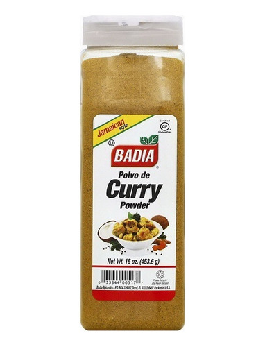 Especie Condimento Badia Curry Powder Curry En Polvo 453g 