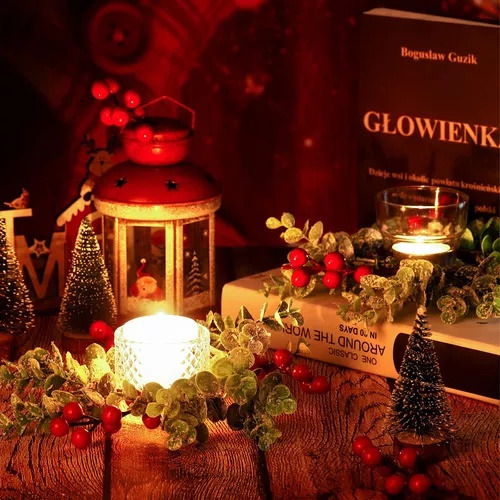 Guirnalda De Velas Navideñas Anillos De Vela De Bayas De 1