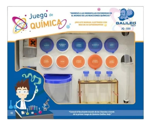 Juego De Quimica Galileo Con Manual Para Experimentos Jq-555