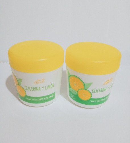 2 Cremas Glicerina Y Limón Para Manos 210g