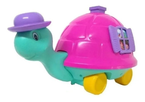 Imagen 2 de 7 de Juguete Didáctico Arrastre Tortuga Manuelita Riva Calesita