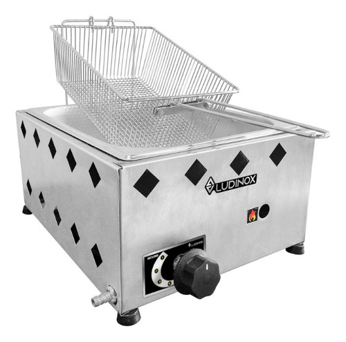 Fritadeira Gourmet Industrial Inox 1 Cuba A Gás Novidade