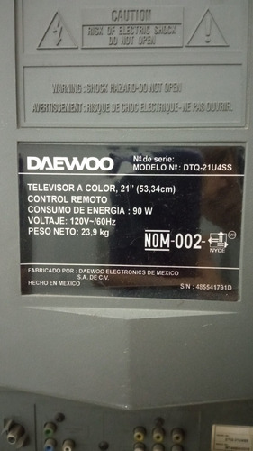 Imagen 4 de 8 de Televisor Daewoo 21 Modelo 2004 Funcionando Bien
