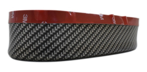 Imagen 4 de 7 de Spoiler Lip Universal Hule Flexible Carbono 2,5 Mts
