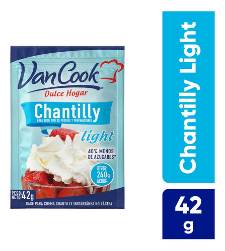 Crema Chantilly Light Van Cook Sobre De 42g