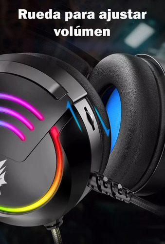 Imagen 8 de 10 de Auricular Xinua Hs1 Gamer Microfono Mute Luz Led Pc Ps4 Xbox