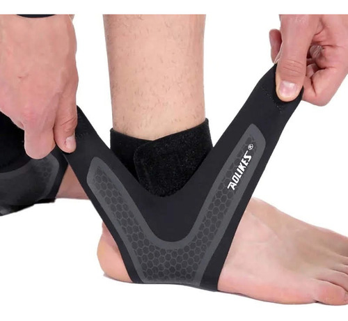 Tobillera Deportiva 1pz Ultradelgada Apoyo Fut Crosfit Full Negro