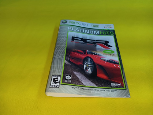 Portada Original Project Gotham Racing 3 Platinum  Xbox 360