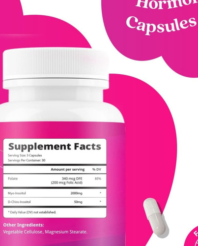 Myo-inositol & D-chiro Inositol 2050mg Pastillas Apoyo Mujer