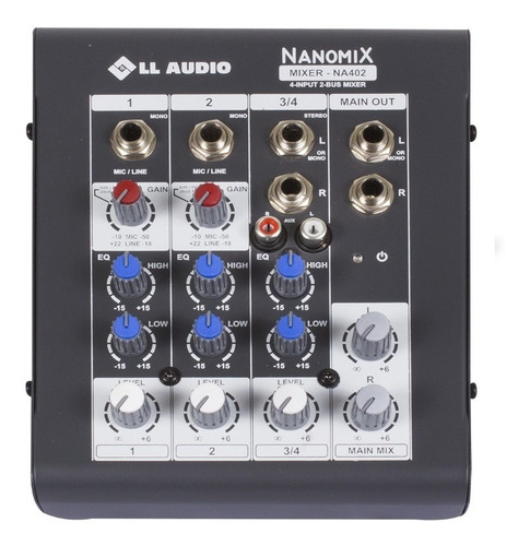 Mesa De Som - Mixer Nanomix Ll Na402r - 4 Canais - Bivolt