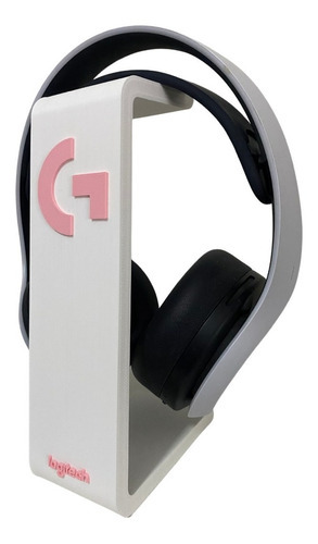 Suporte Headset Gamer Logitech Rosa Pcgamer Gamegirl Cor Branco