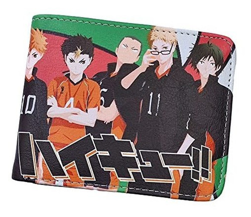 Anime Cosplay Billetera Corto Bifold Piel Bolso B7jyg