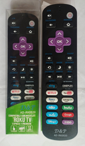 Control Remoto Roku Tv Smart Tv Modelo Sharp