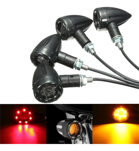 4 Luces Led Intermitentes For Honda Shadow Vt Ace Vlx 600 7