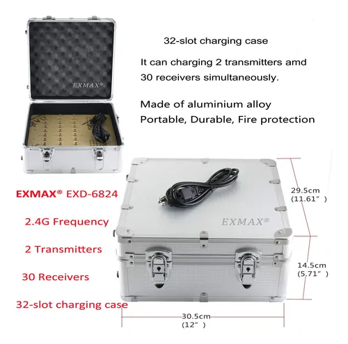 Exmax® Exd-6824 2.4g Sistema De Guia Turistico De Audio Mano