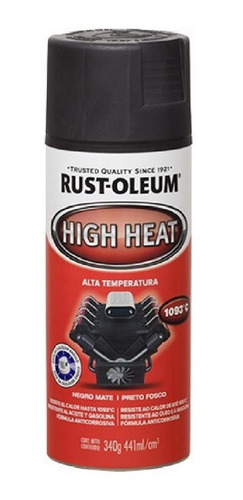 Aerosol Rust Oleum Auto Alta Temp.negro Mate 340 G- Ynter In