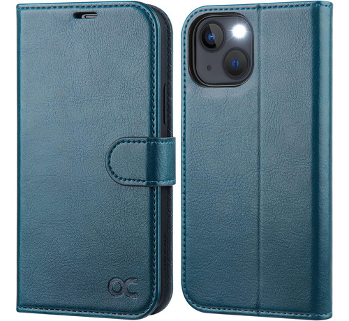 Funda Ocase Para Iphone13 Mini Wallet Anti-caida Soft Azul E