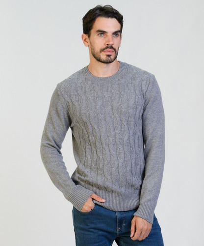 Sweater Hombre Brooksfield Cuello Redondo Tejido Lana 4076b