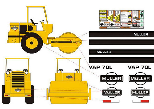 Kit De Calcomanías Para Muller Vap 70l