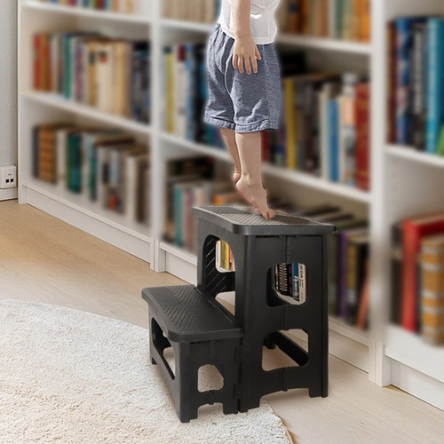 Taburete De 2 Escalones Taburete Plegable Multiusos Ligero