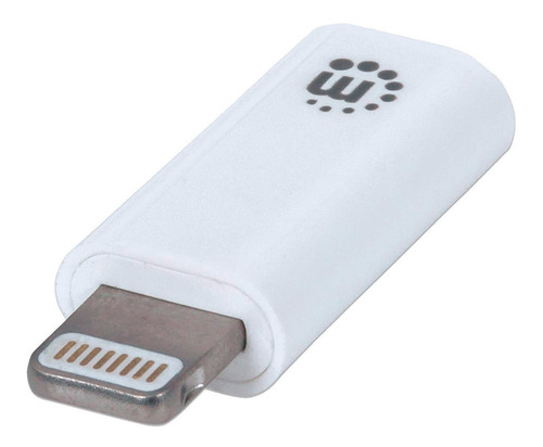 Adaptador Manhattan Ilynk Micro Usb Lightning 390620 /v Color Blanco