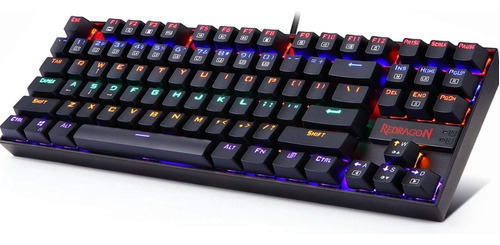 Teclado Mecánico Redragon Kumara K552 Tkl Rainbow Switch Red