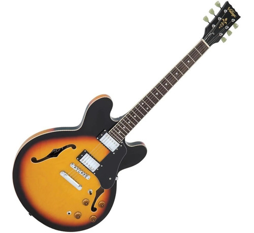 Guitarra Eléctrica Vintage Vsa500 Semi-acústica - Sunburst