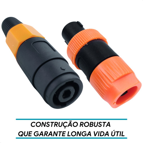 2 Pares Conector Plug Speakon Macho E Fêmea 4 Polos Automotivo Conectores Plug Painel 4 Vias Plugue Conector Plástico