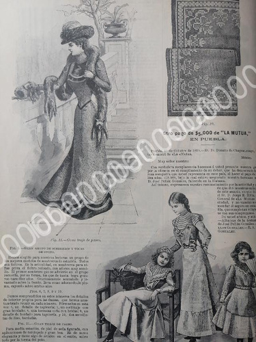 Gaceta Antigua De Modas 1898.   Paginas De La Moda 16