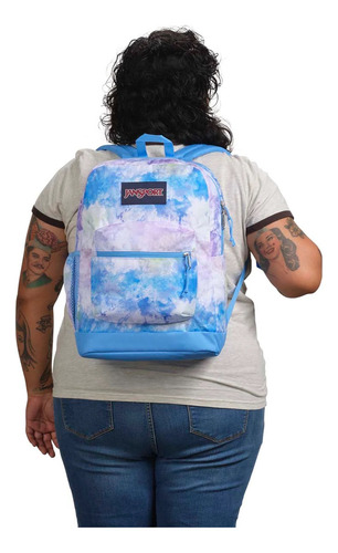 Mochila Jansport Cross Town Plus Urbana 26l Porta Notebook Color Batik Wash Diseño De La Tela Poliéster