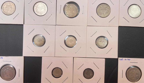 Monedas Chilenas De Plata 20cts-10cts-5cts. Año 1892 Al 1919