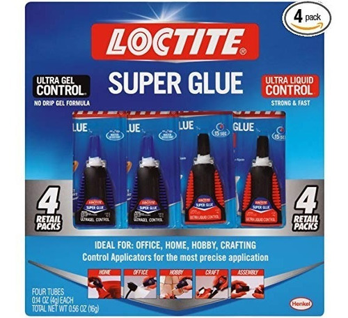 Loctite 2002988 Super Glue Gel Control Y Ultra Liquid 4 G Bo