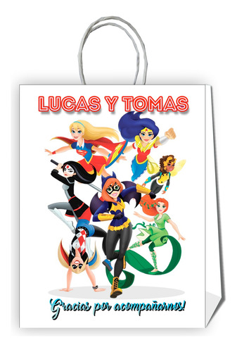 Bolsas Dulces Cumpleaños Personalizadas  Super Hero Girls