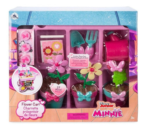 Minnie Mouse O Mimi Set Carrito De Flores