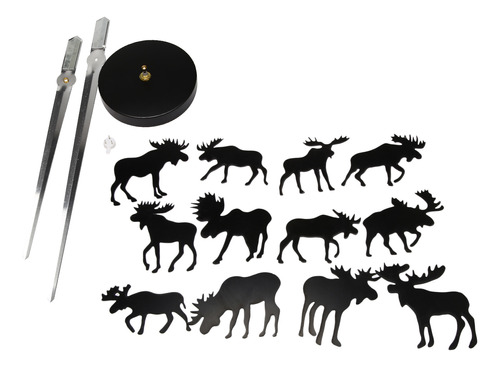 Reloj De Pared Wildlife Moose Diy Con Silueta De Alce Decora