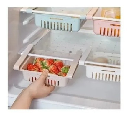 4 Canastillas Para Refrigerador Cajon Organizador Ajustable
