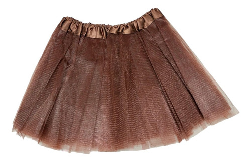 Tutu Liso Falda Tul Para Niña 3 Capas Disfraz Escolar Ballet